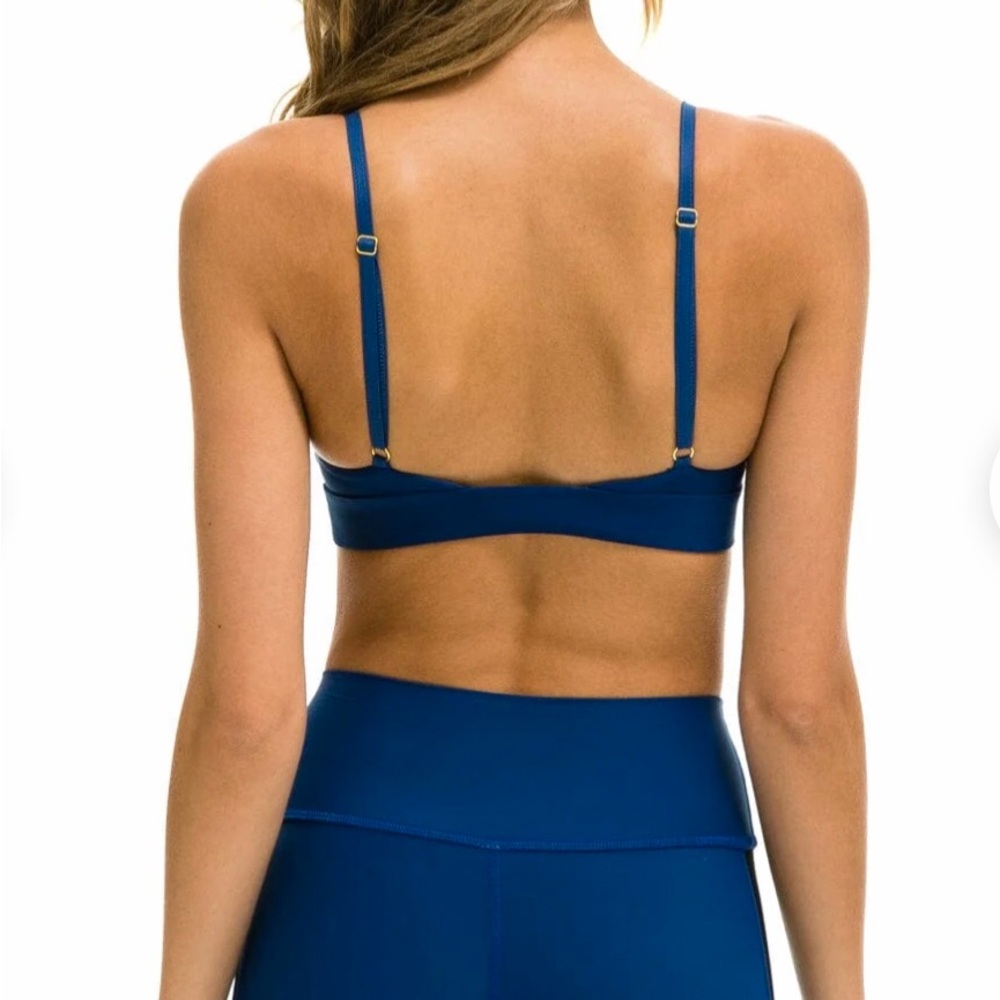 AVIATOR NATION Triangle Adjustable Sports Bra Royal Blue - Picture 3 of 14